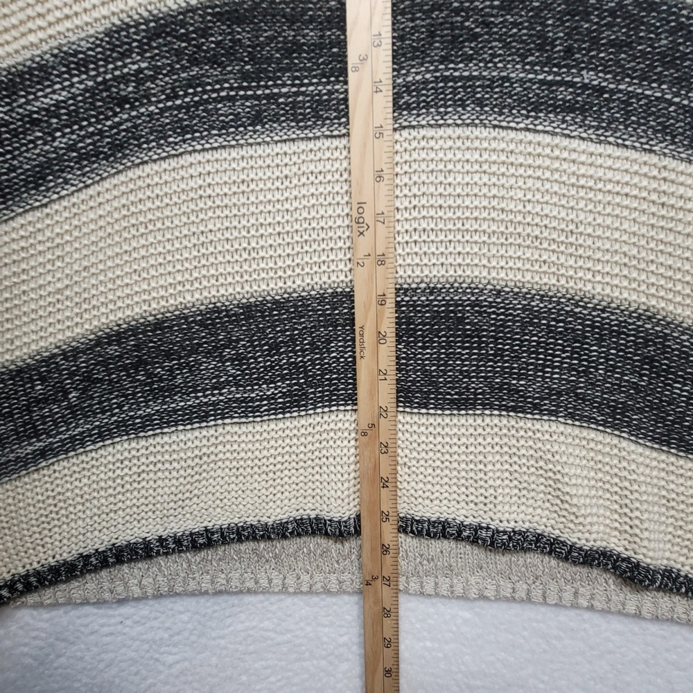 American Flag Knit Sweater Crew Neck Cream & Black Easel Los Angeles - Picture 3 of 7
